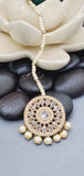 Extremely Incredible High Quality Latest Artistic Design Indian Kundan Jhumka Tikka Earrings Set