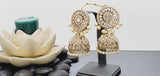 Extremely Incredible High Quality Latest Artistic Design Indian Kundan Jhumka Tikka Earrings Set