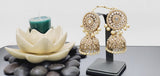 Extremely Incredible High Quality Latest Artistic Design Indian Kundan Jhumka Tikka Earrings Set