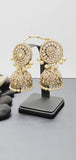 Extremely Incredible High Quality Latest Artistic Design Indian Kundan Jhumka Tikka Earrings Set