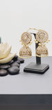 Extremely Incredible High Quality Latest Artistic Design Indian Kundan Jhumka Tikka Earrings Set