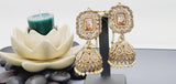 Most Trendy Superior Quality Latest Designer Collection In Indian Kundan Jhumka Tikka Earrings Set