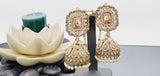 Most Trendy Superior Quality Latest Designer Collection In Indian Kundan Jhumka Tikka Earrings Set