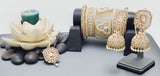 Most Trendy Superior Quality Latest Designer Collection In Indian Kundan Jhumka Tikka Earrings Set