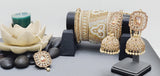Most Trendy Superior Quality Latest Designer Collection In Indian Kundan Jhumka Tikka Earrings Set