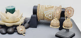 Most Trendy Superior Quality Latest Designer Collection In Indian Kundan Jhumka Tikka Earrings Set
