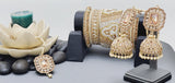 Most Trendy Superior Quality Latest Designer Collection In Indian Kundan Jhumka Tikka Earrings Set