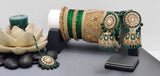 Ravishing High Quality Latest Collection In Indian Kundan Jhumka Tikka Earrings Set