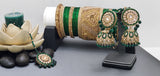 Ravishing High Quality Latest Collection In Indian Kundan Jhumka Tikka Earrings Set