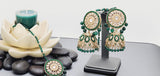 Ravishing High Quality Latest Collection In Indian Kundan Jhumka Tikka Earrings Set