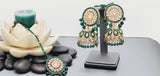 Ravishing High Quality Latest Collection In Indian Kundan Jhumka Tikka Earrings Set