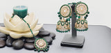 Ravishing High Quality Latest Collection In Indian Kundan Jhumka Tikka Earrings Set