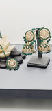 Ravishing High Quality Latest Collection In Indian Kundan Jhumka Tikka Earrings Set