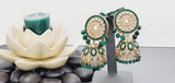 Ravishing High Quality Latest Collection In Indian Kundan Jhumka Tikka Earrings Set