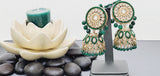 Ravishing High Quality Latest Collection In Indian Kundan Jhumka Tikka Earrings Set