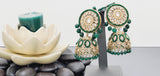 Ravishing High Quality Latest Collection In Indian Kundan Jhumka Tikka Earrings Set