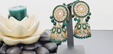 Ravishing High Quality Latest Collection In Indian Kundan Jhumka Tikka Earrings Set