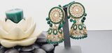 Ravishing High Quality Latest Collection In Indian Kundan Jhumka Tikka Earrings Set