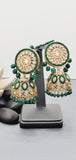 Ravishing High Quality Latest Collection In Indian Kundan Jhumka Tikka Earrings Set