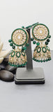 Ravishing High Quality Latest Collection In Indian Kundan Jhumka Tikka Earrings Set