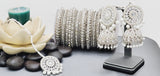 Extremely Incredible High Quality Latest Designer Collection In Indian Silver Full Bangles Set