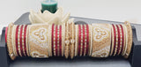 A Unique Collection Designer Indian Bridal Wedding Bangles 2 sets Kundan Full Bangles Set