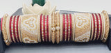 A Unique Collection Designer Indian Bridal Wedding Bangles 2 sets Kundan Full Bangles Set