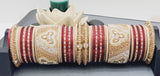 A Unique Collection Designer Indian Bridal Wedding Bangles 2 sets Kundan Full Bangles Set