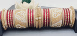 A Unique Collection Designer Indian Bridal Wedding Bangles 2 sets Kundan Full Bangles Set