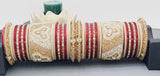 A Unique Collection Designer Indian Bridal Wedding Bangles 2 sets Kundan Full Bangles Set