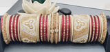 A Unique Collection Designer Indian Bridal Wedding Bangles 2 sets Kundan Full Bangles Set