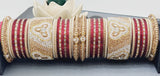 A Unique Collection Designer Indian Bridal Wedding Bangles 2 sets Kundan Full Bangles Set