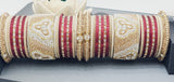 A Unique Collection Designer Indian Bridal Wedding Bangles 2 sets Kundan Full Bangles Set
