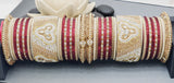 A Unique Collection Designer Indian Bridal Wedding Bangles 2 sets Kundan Full Bangles Set