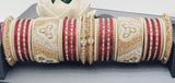A Unique Collection Designer Indian Bridal Wedding Bangles 2 sets Kundan Full Bangles Set