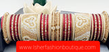 A Unique Collection Designer Indian Bridal Wedding Bangles 2 sets Kundan Full Bangles Set