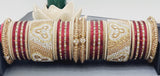 A Unique Collection Designer Indian Bridal Wedding Bangles 2 sets Kundan Full Bangles Set