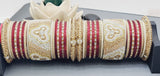 A Unique Collection Designer Indian Bridal Wedding Bangles 2 sets Kundan Full Bangles Set