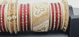 A Unique Collection Designer Indian Bridal Wedding Bangles 2 sets Kundan Full Bangles Set