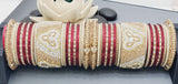 A Unique Collection Designer Indian Bridal Wedding Bangles 2 sets Kundan Full Bangles Set