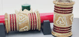 A Unique Collection Designer Indian Bridal Wedding Bangles 2 sets Kundan Full Bangles Set