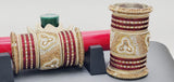 A Unique Collection Designer Indian Bridal Wedding Bangles 2 sets Kundan Full Bangles Set