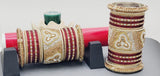 A Unique Collection Designer Indian Bridal Wedding Bangles 2 sets Kundan Full Bangles Set