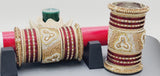 A Unique Collection Designer Indian Bridal Wedding Bangles 2 sets Kundan Full Bangles Set