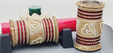 A Unique Collection Designer Indian Bridal Wedding Bangles 2 sets Kundan Full Bangles Set