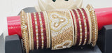 A Unique Collection Designer Indian Bridal Wedding Bangles 2 sets Kundan Full Bangles Set