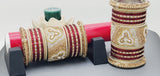 A Unique Collection Designer Indian Bridal Wedding Bangles 2 sets Kundan Full Bangles Set