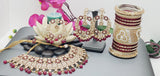 Astonishing Latest High Quality Designer Indian Reverse Kundan Choker Necklace Set With Full Bangles set.