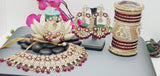 Astonishing Latest High Quality Designer Indian Reverse Kundan Choker Necklace Set With Full Bangles set.