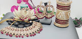 Astonishing Latest High Quality Designer Indian Reverse Kundan Choker Necklace Set With Full Bangles set.